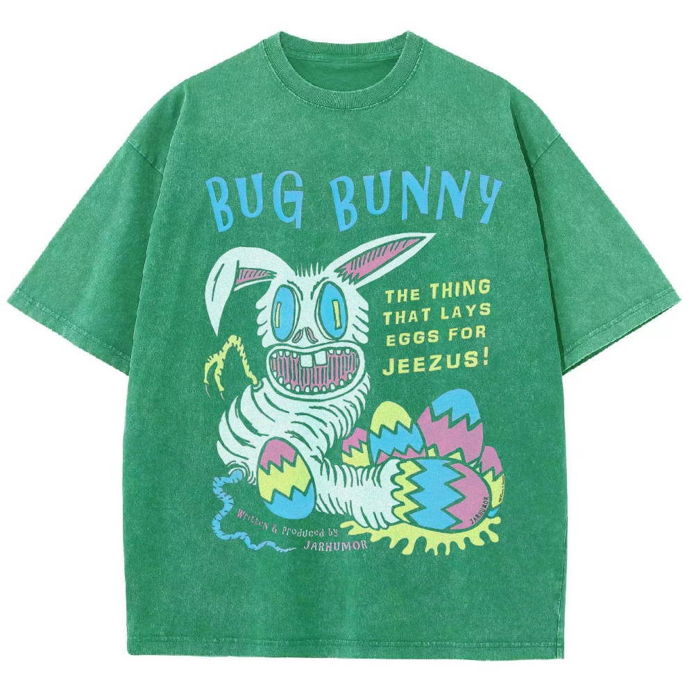 "Bug Bunny" Creepy Easter Parody Washed T-Shirt