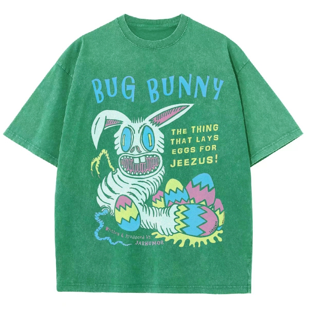 "Bug Bunny" Creepy Easter Parody Washed T-Shirt