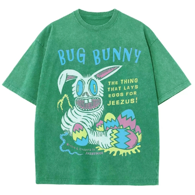 "Bug Bunny" Creepy Easter Parody Washed T-Shirt