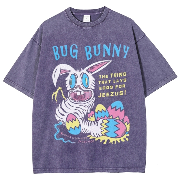 "Bug Bunny" Creepy Easter Parody Washed T-Shirt