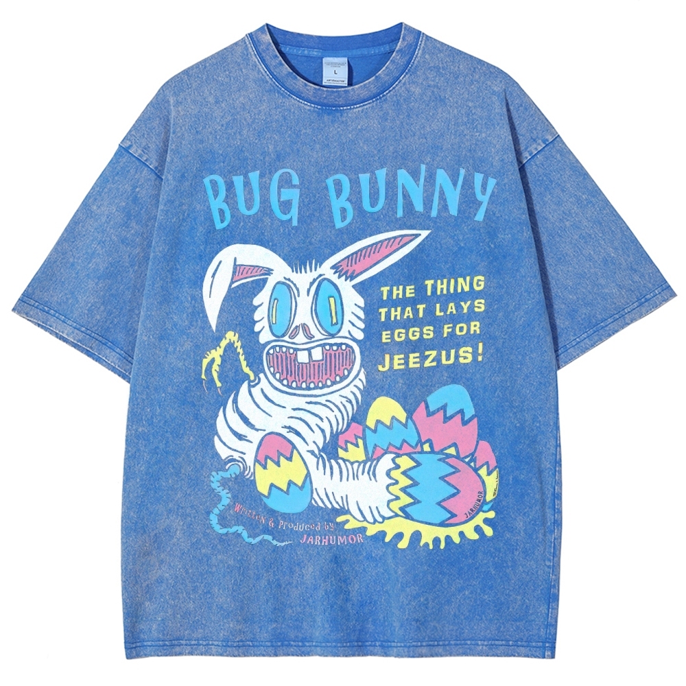 "Bug Bunny" Creepy Easter Parody Washed T-Shirt