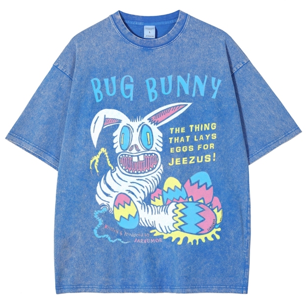 "Bug Bunny" Creepy Easter Parody Washed T-Shirt