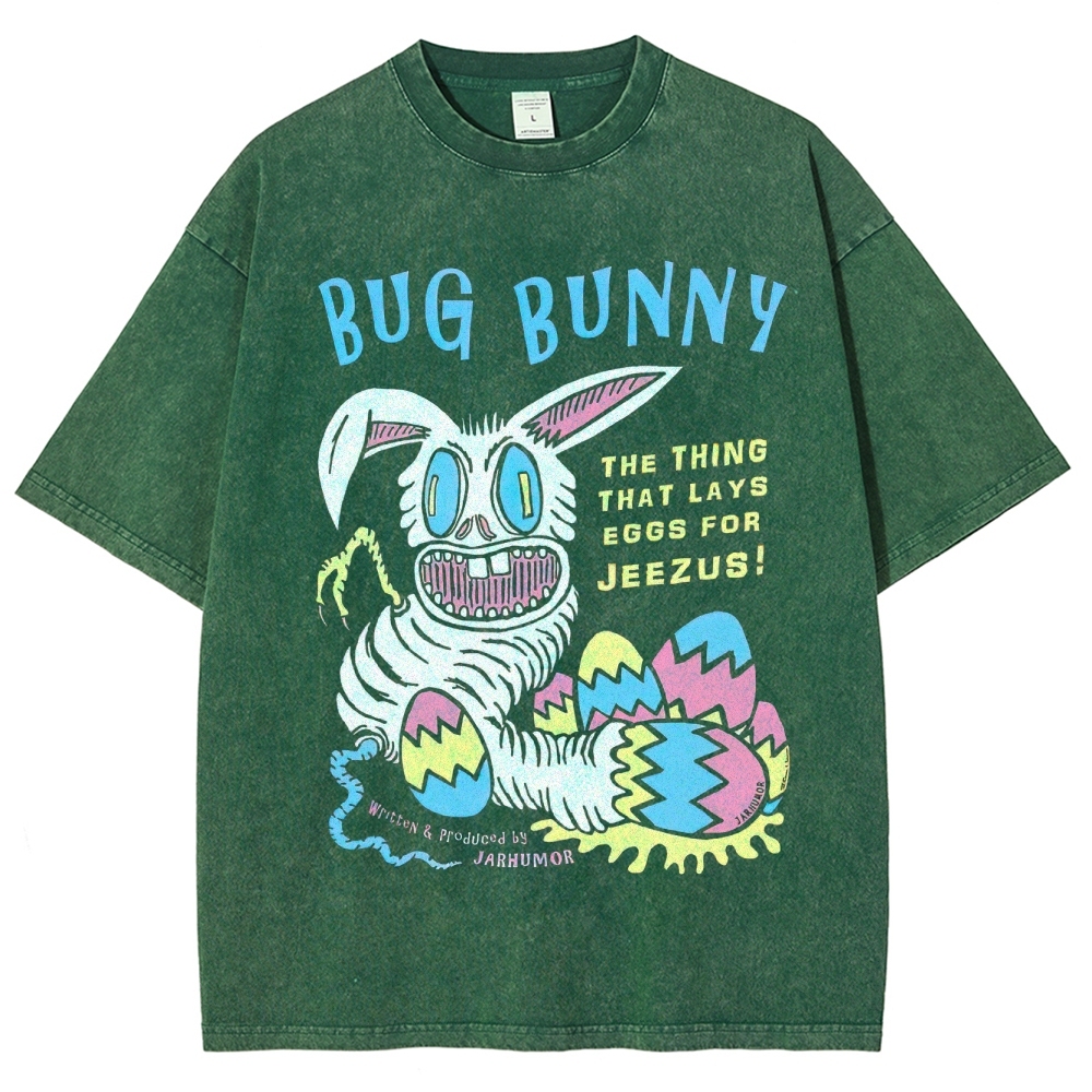 "Bug Bunny" Creepy Easter Parody Washed T-Shirt