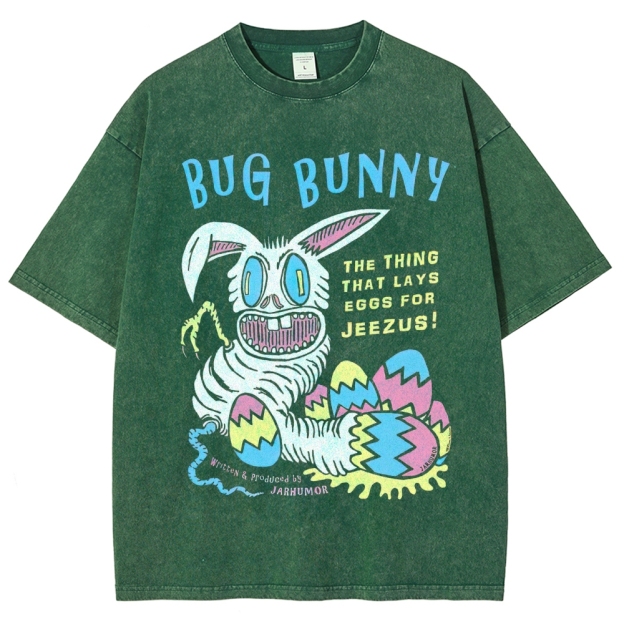 "Bug Bunny" Creepy Easter Parody Washed T-Shirt