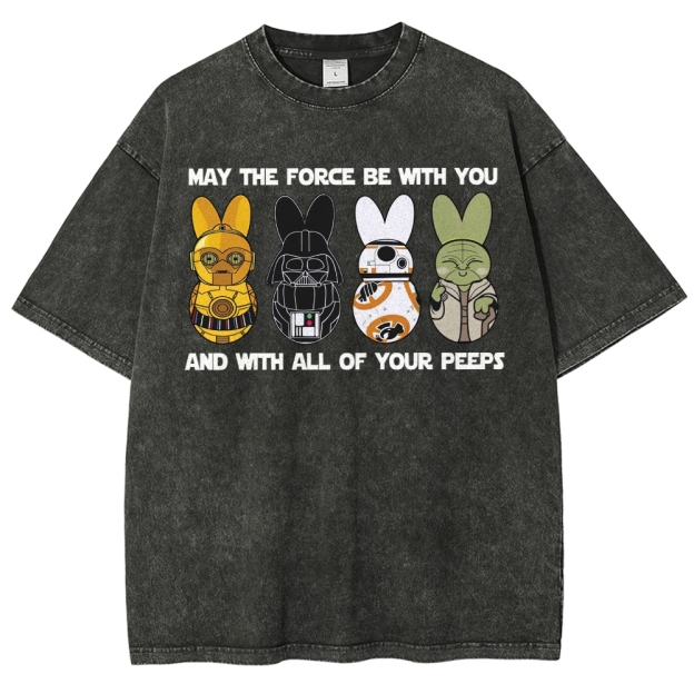 Happy Easter Sci-Fi Movie Washed T-Shirt 
