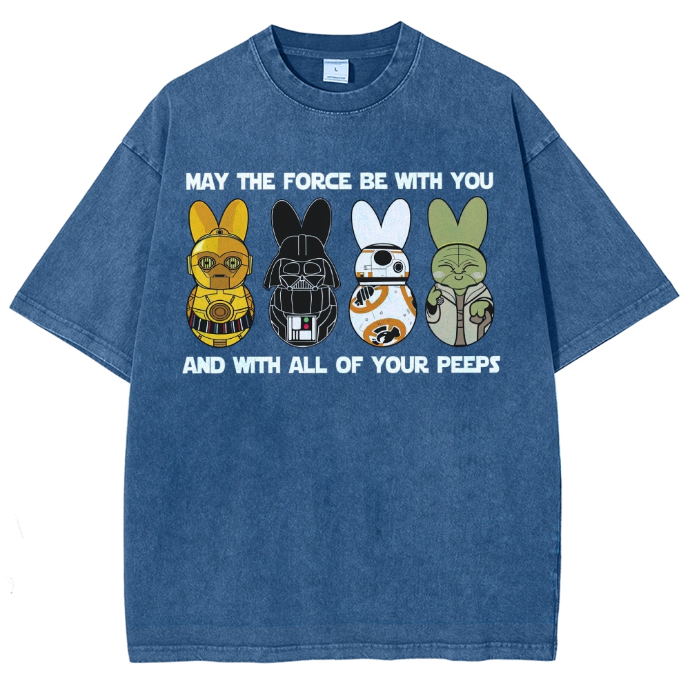 Happy Easter Sci-Fi Movie Washed T-Shirt 