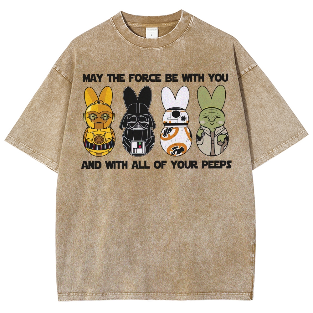 Happy Easter Sci-Fi Movie Washed T-Shirt 