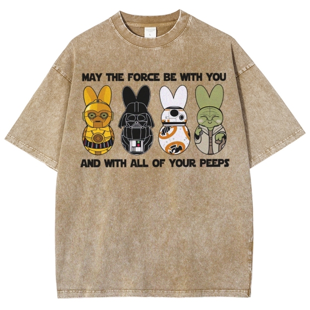 Happy Easter Sci-Fi Movie Washed T-Shirt 