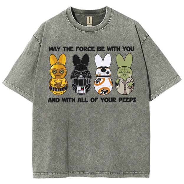 Happy Easter Sci-Fi Movie Washed T-Shirt 