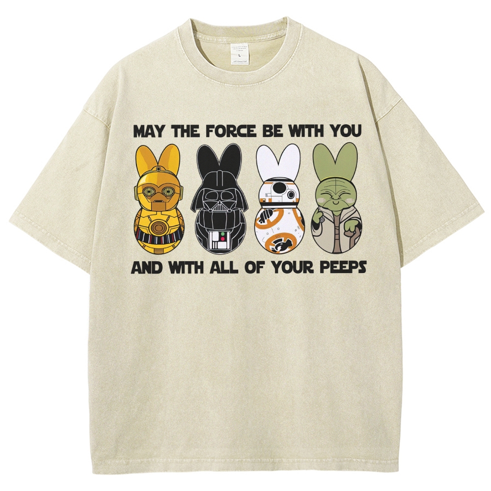 Happy Easter Sci-Fi Movie Washed T-Shirt 