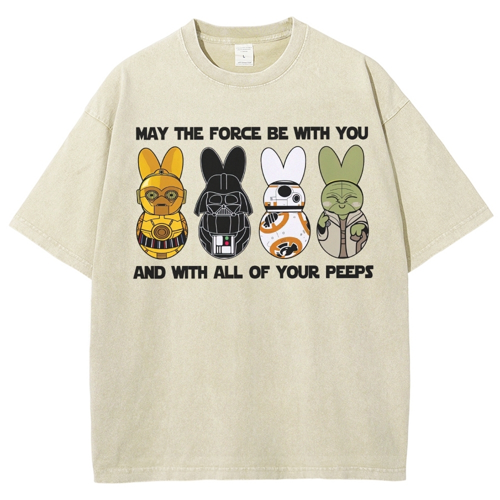 Happy Easter Sci-Fi Movie Washed T-Shirt 