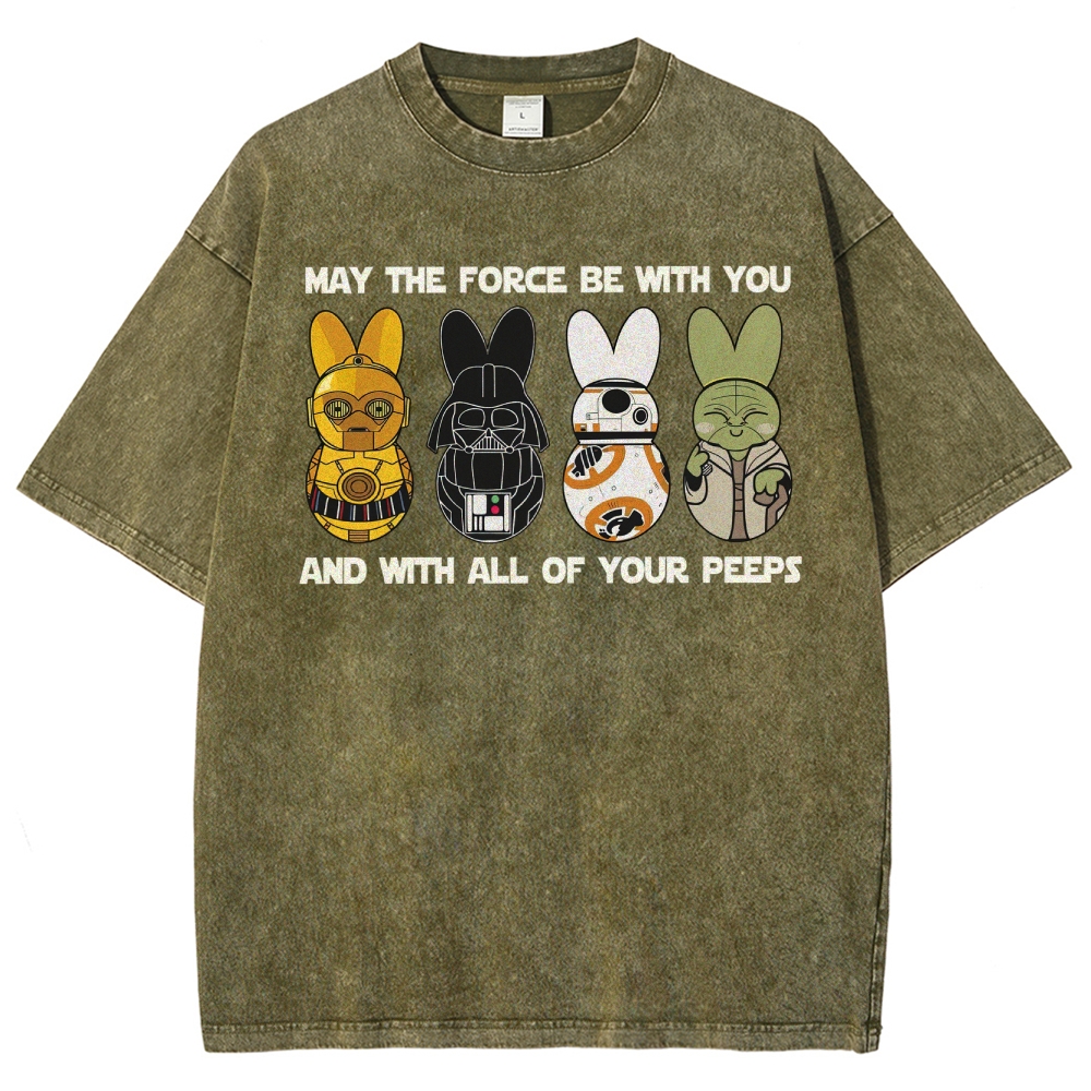 Happy Easter Sci-Fi Movie Washed T-Shirt 