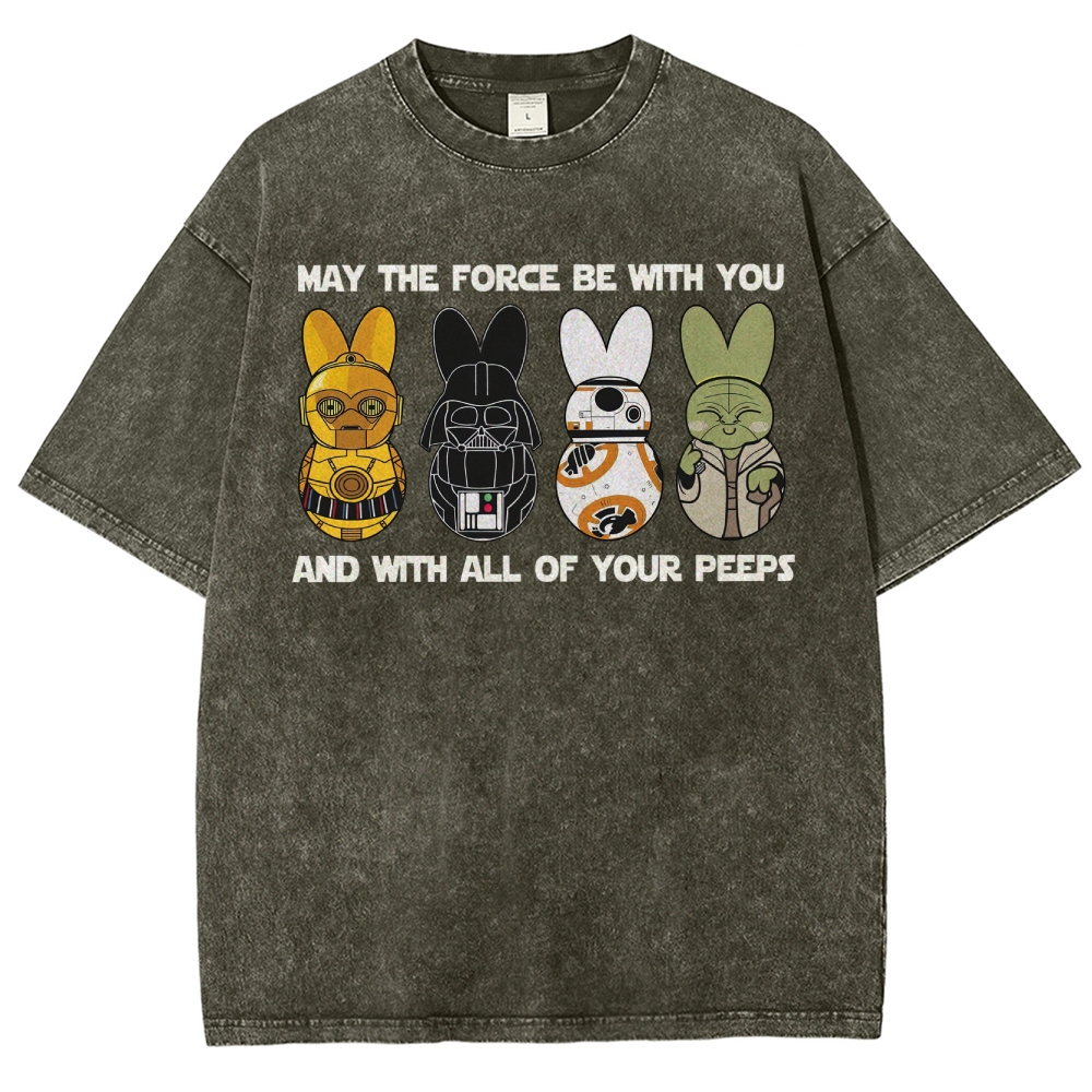 Happy Easter Sci-Fi Movie Washed T-Shirt 