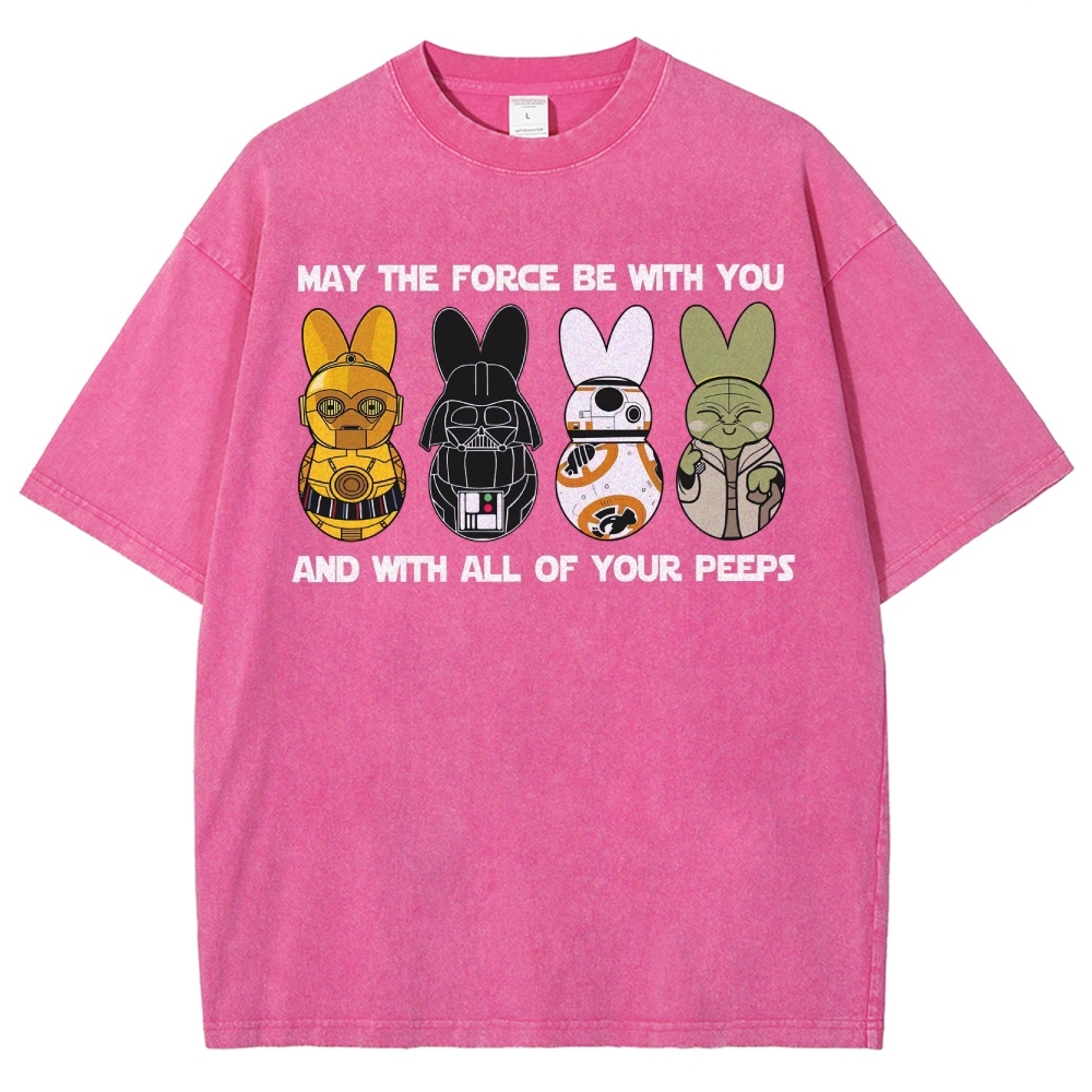 Happy Easter Sci-Fi Movie Washed T-Shirt 