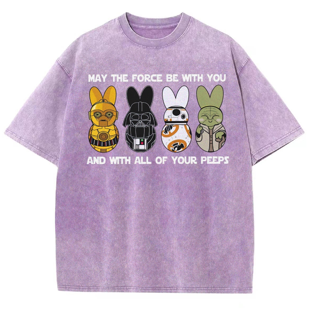 Happy Easter Sci-Fi Movie Washed T-Shirt 