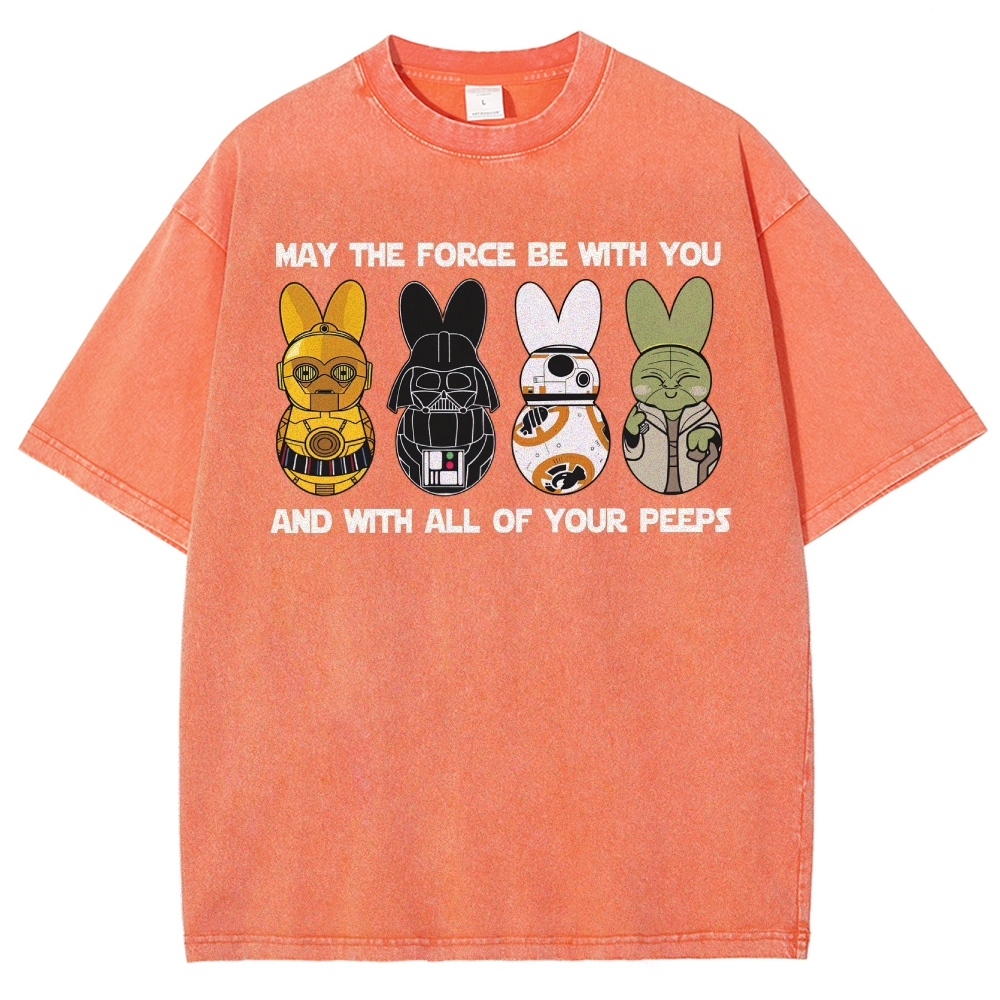 Happy Easter Sci-Fi Movie Washed T-Shirt 