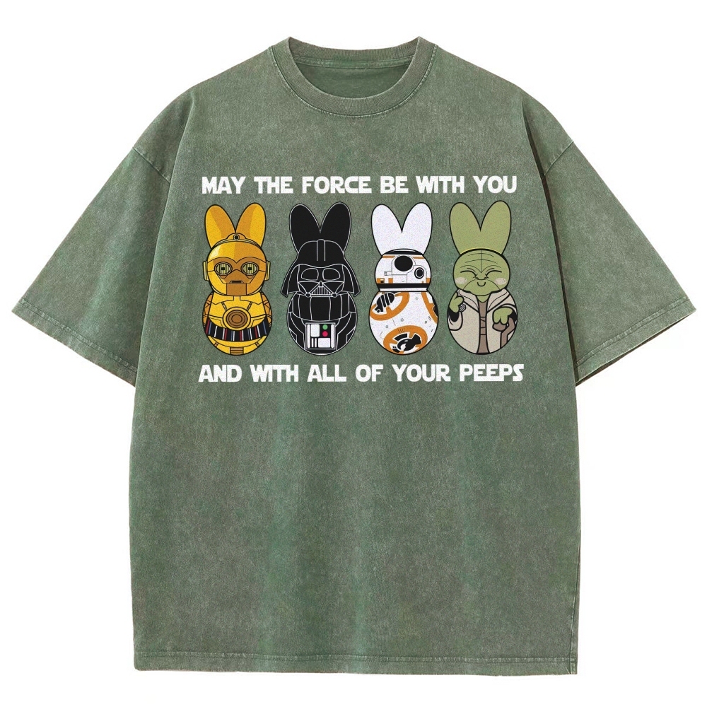 Happy Easter Sci-Fi Movie Washed T-Shirt 