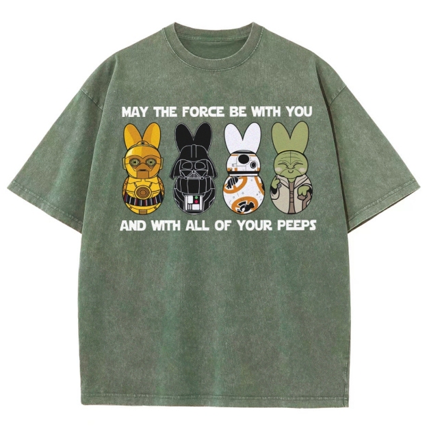 Happy Easter Sci-Fi Movie Washed T-Shirt 