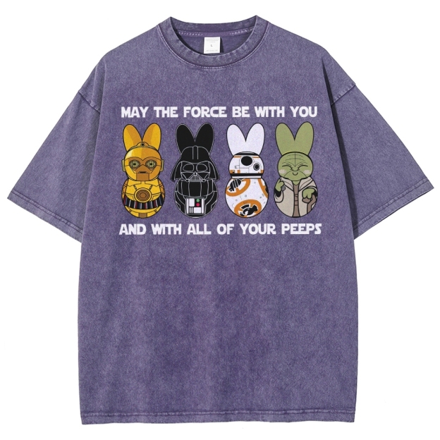 Happy Easter Sci-Fi Movie Washed T-Shirt 