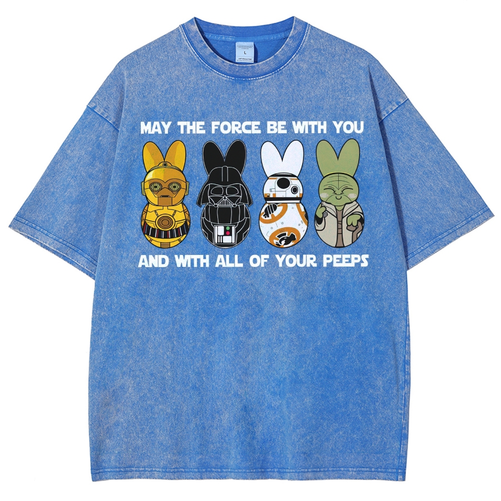 Happy Easter Sci-Fi Movie Washed T-Shirt 