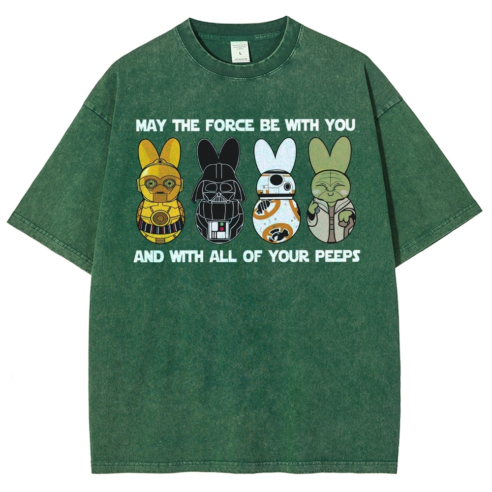 Happy Easter Sci-Fi Movie Washed T-Shirt 