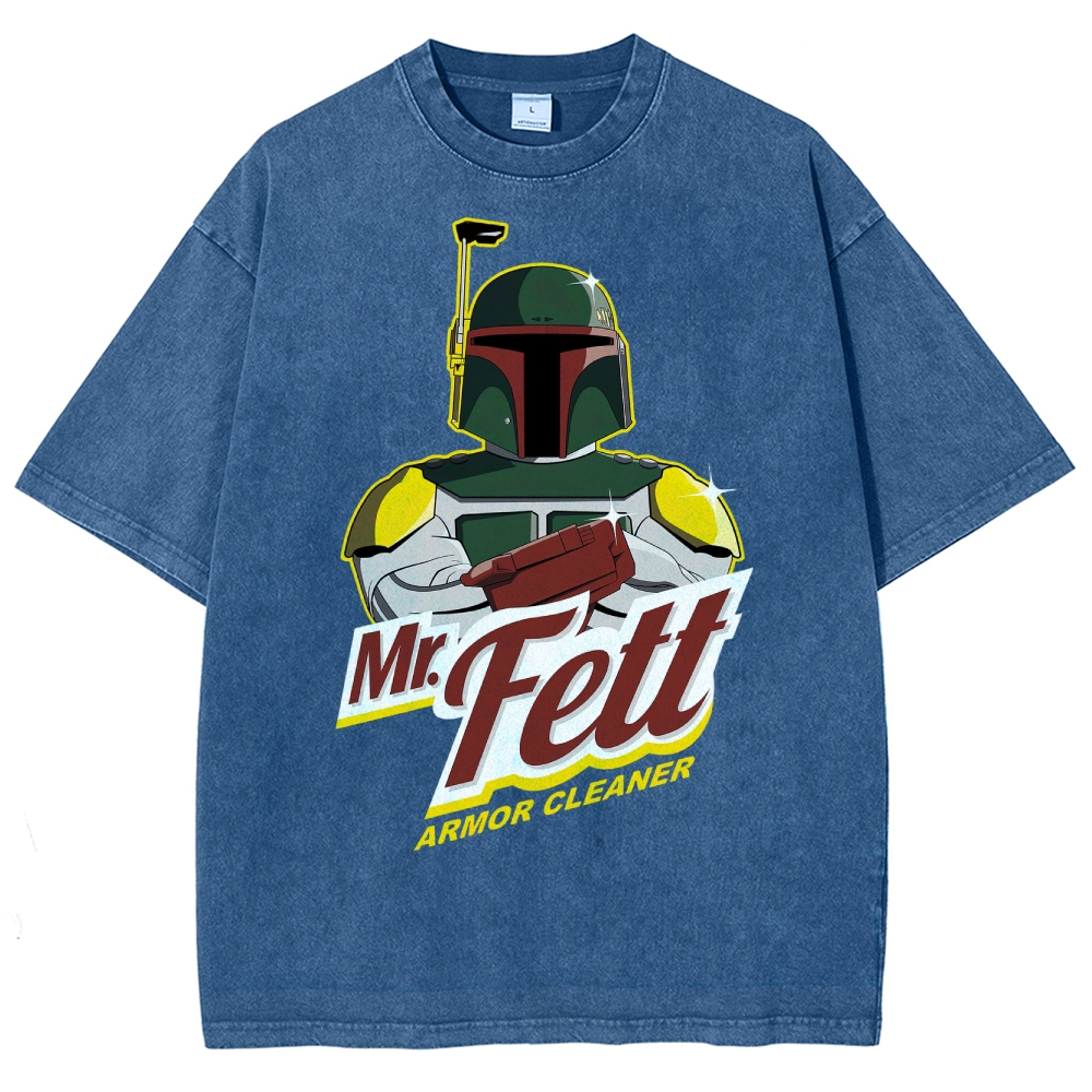 Galactic Armor Cleaner Parody  Washed T-Shirt 