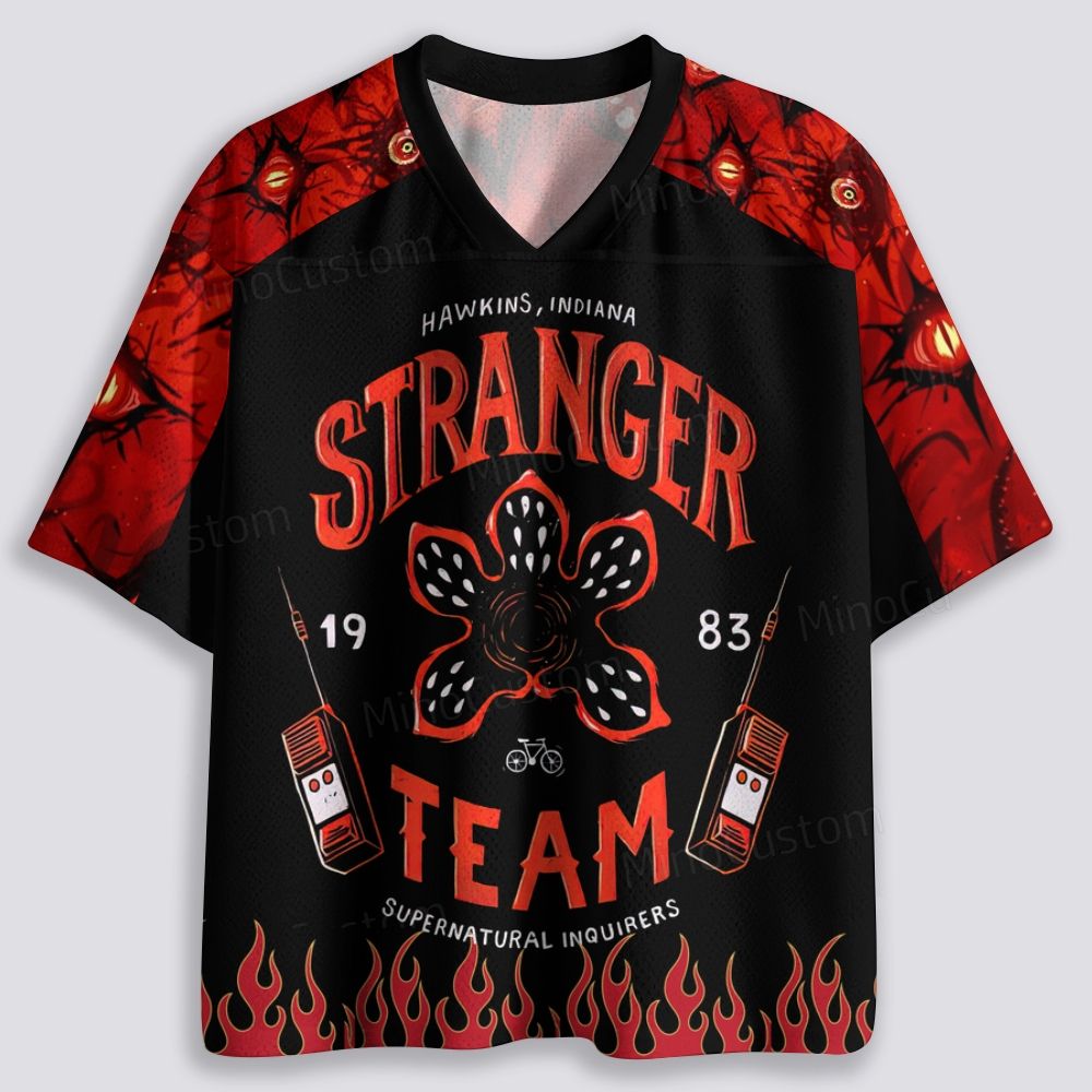 "Stranger Team Hawkins" Supernatural Breathable Mesh Jersey