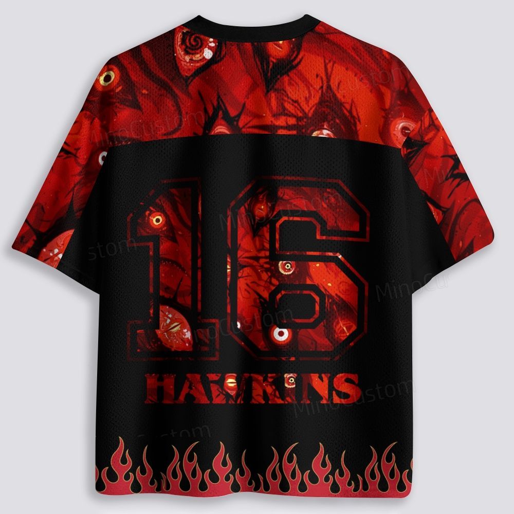 "Stranger Team Hawkins" Supernatural Breathable Mesh Jersey