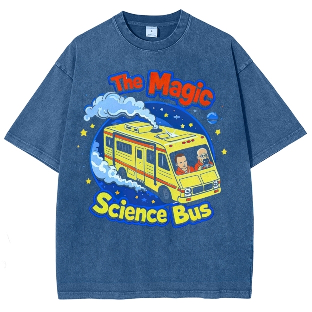 "The Magic Science Bus" Retro Parody Washed T-Shirt