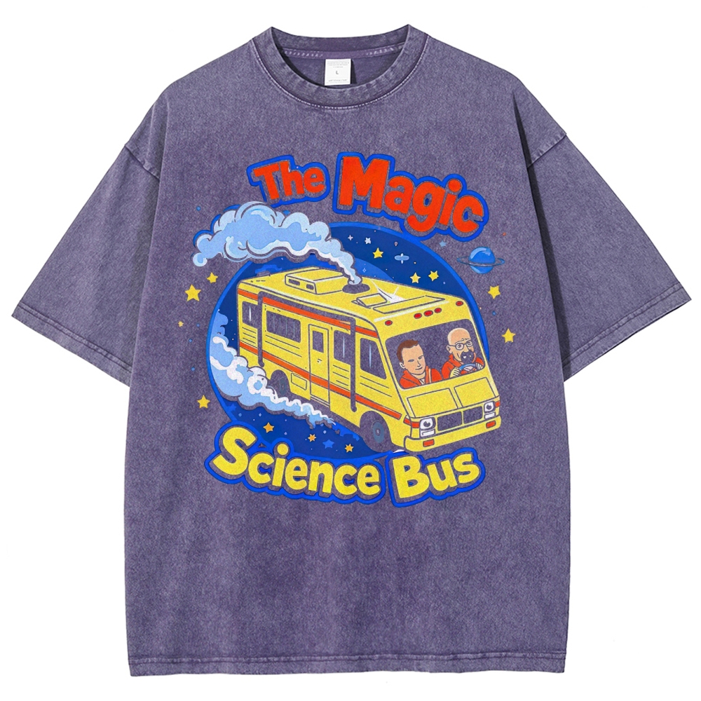 "The Magic Science Bus" Retro Parody Washed T-Shirt