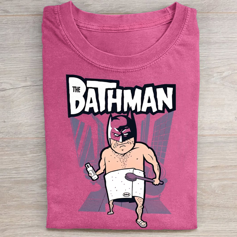 "The Bathman" Superhero Parody Vintage Washed Tee 