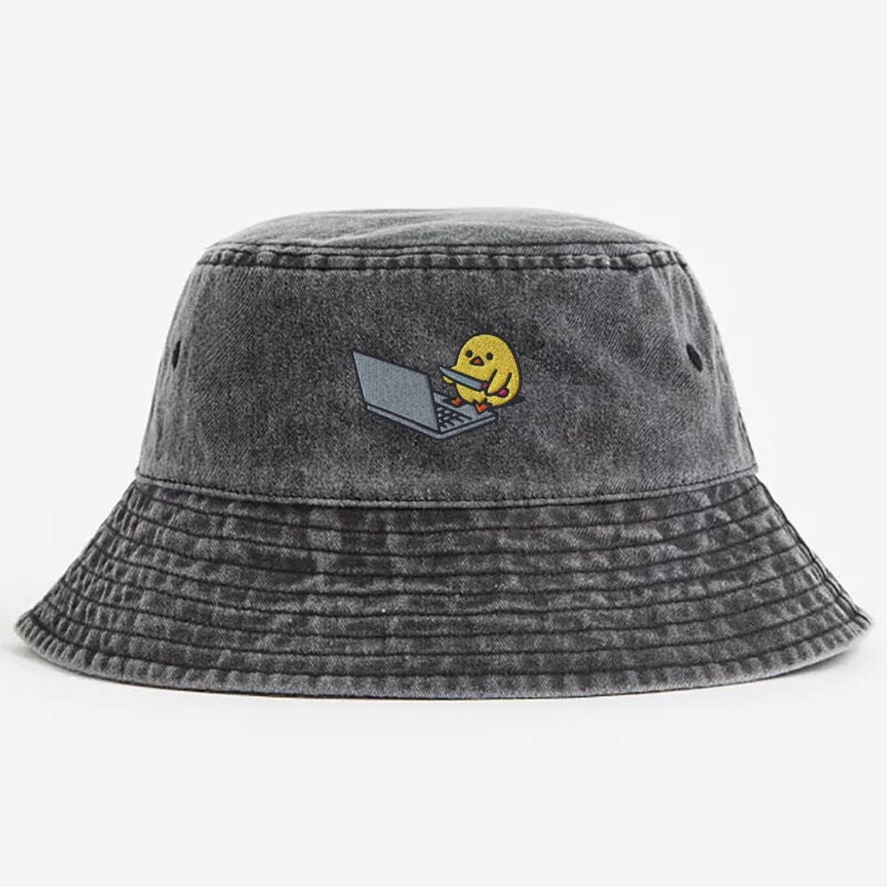 I Hope This Emailfinds You Embroidery  Washed Bucket Hat