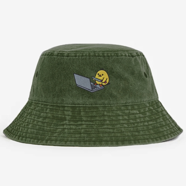 I Hope This Emailfinds You Embroidery  Washed Bucket Hat