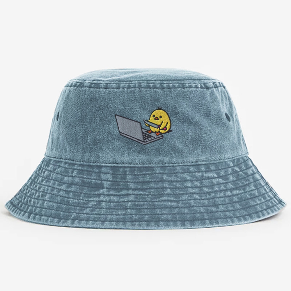 I Hope This Emailfinds You Embroidery  Washed Bucket Hat