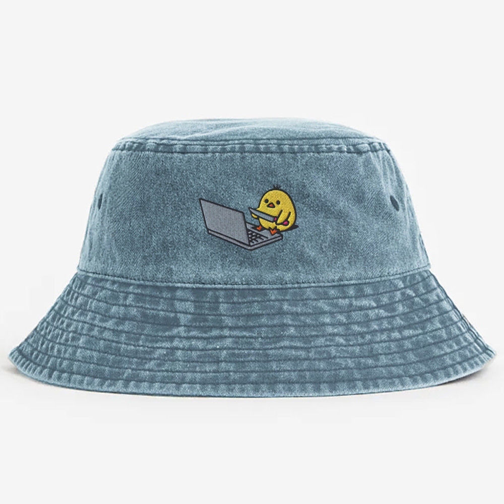 I Hope This Emailfinds You Embroidery Washed Bucket Hat