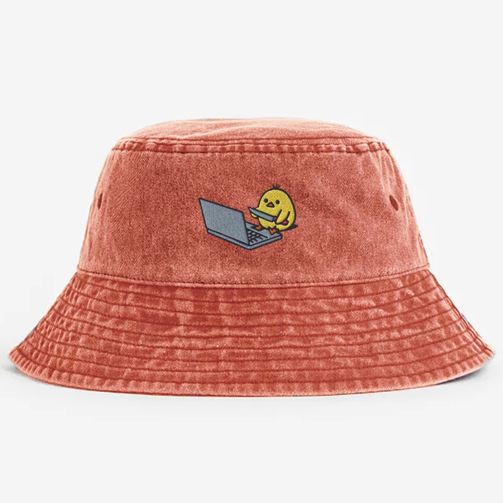 I Hope This Emailfinds You Embroidery  Washed Bucket Hat