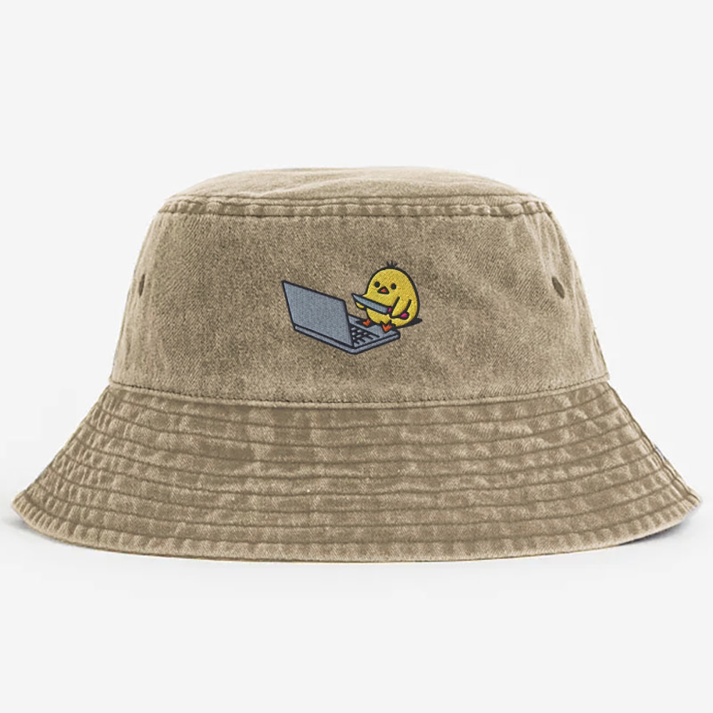 I Hope This Emailfinds You Embroidery  Washed Bucket Hat