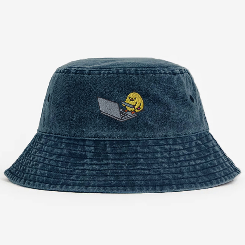 I Hope This Emailfinds You Embroidery  Washed Bucket Hat