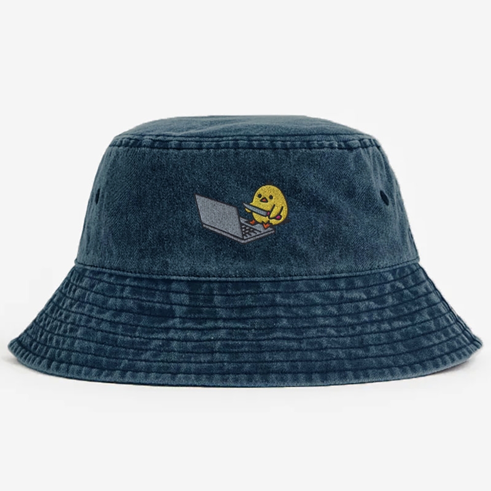 I Hope This Emailfinds You Embroidery  Washed Bucket Hat
