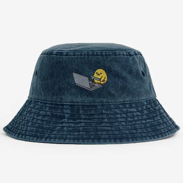 I Hope This Emailfinds You Embroidery  Washed Bucket Hat