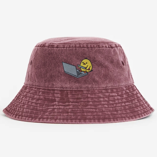 I Hope This Emailfinds You Embroidery  Washed Bucket Hat