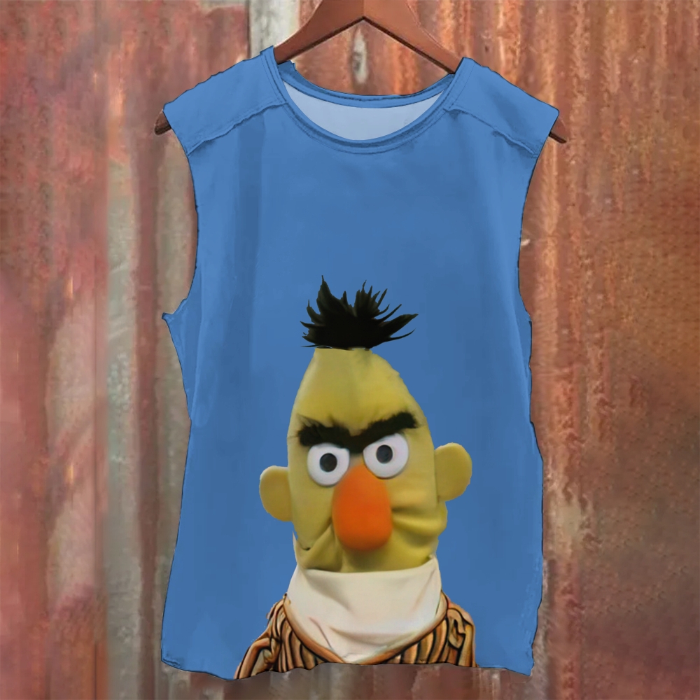 "Angry Bert" Muppet Balaclava Washed Tank Top