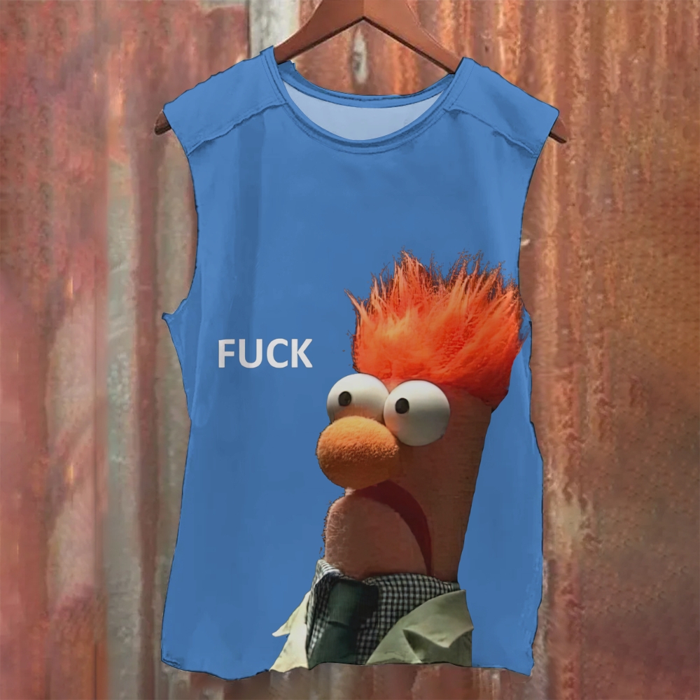 "FUCK" Beaker Meme Washed Tank Top