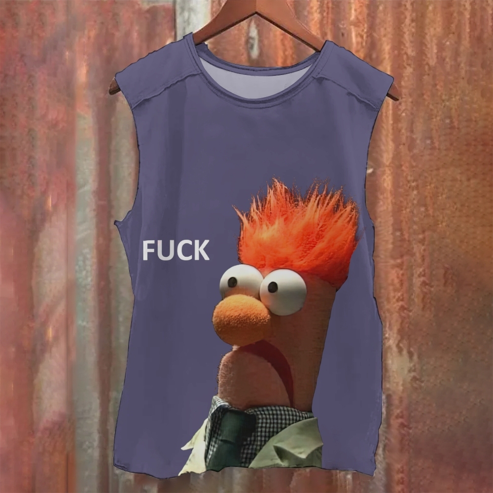 "FUCK" Beaker Meme Washed Tank Top