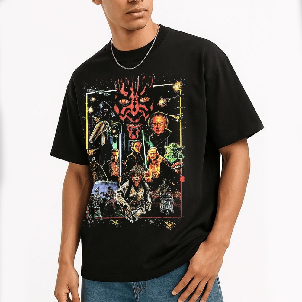  Vintage Sci-Fi Cotton T-shirt 