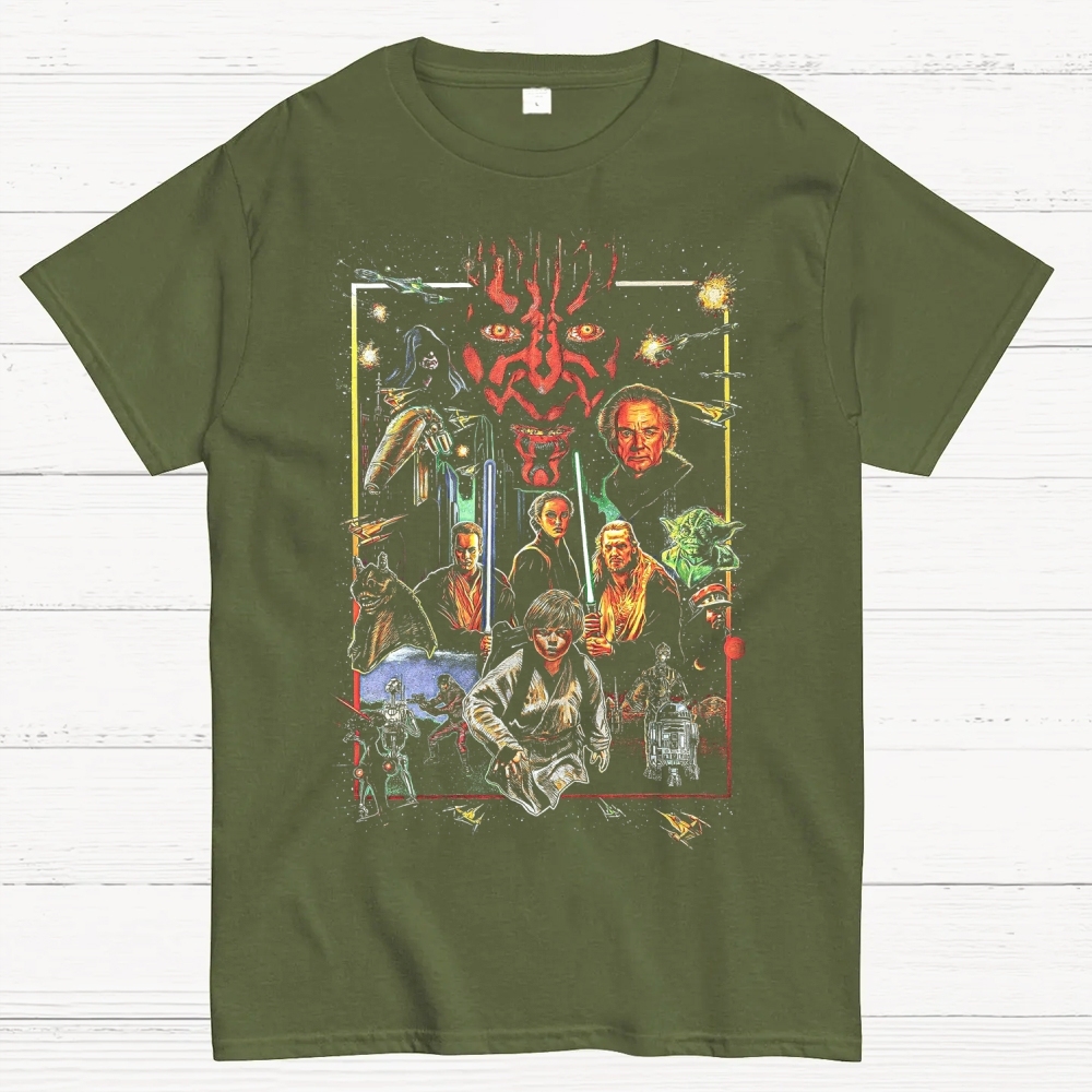  Vintage Sci-Fi Cotton T-shirt 