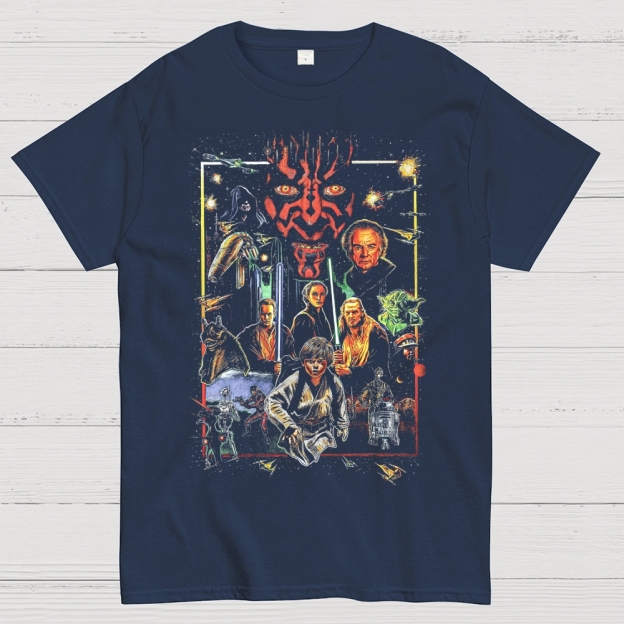  Vintage Sci-Fi Cotton T-shirt 