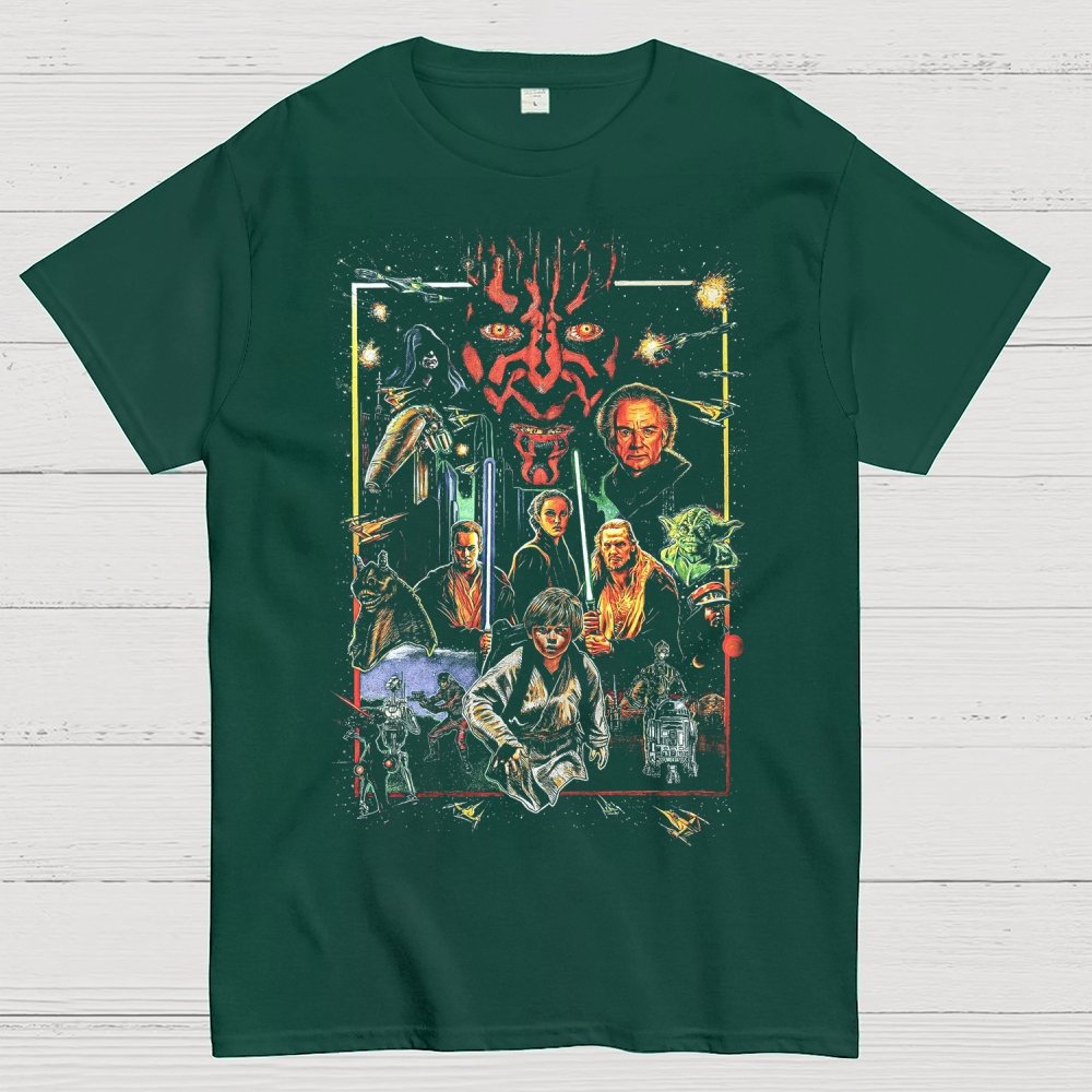  Vintage Sci-Fi Cotton T-shirt 