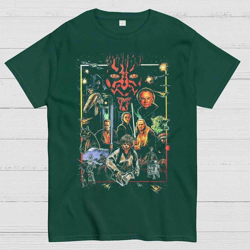  Vintage Sci-Fi Cotton T-shirt 