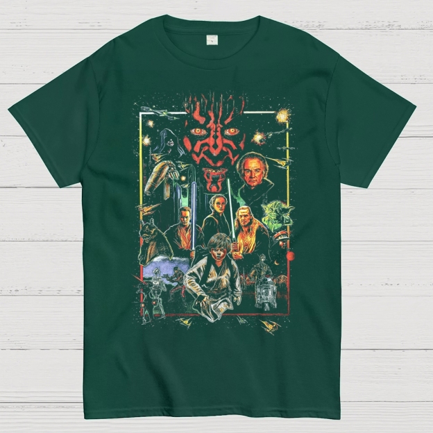  Vintage Sci-Fi Cotton T-shirt 